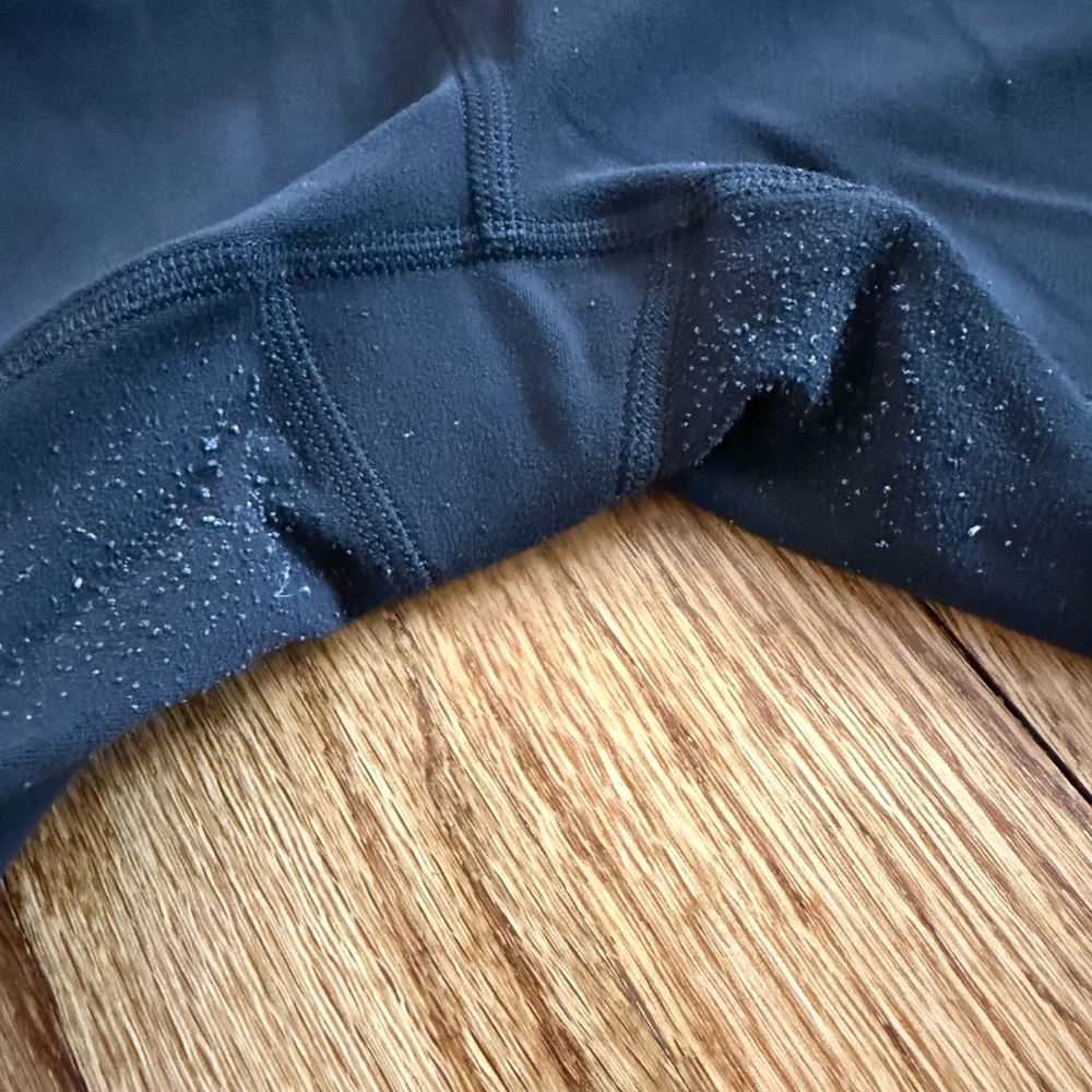 Athleta Black Leggings with Mint Piping - Picture 5 of 5